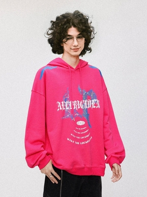 Sweat a Capuche Aelfric Eden Gothic Streetwear Oversized Rose | HPQ-64105620